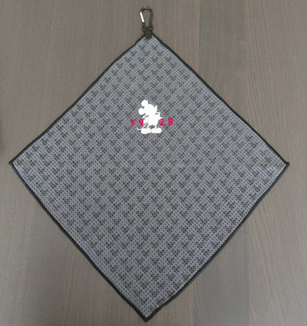 Team Effort Disney Mickey Mouse 1928 Golf Towel 15x15 Gray Microfiber New